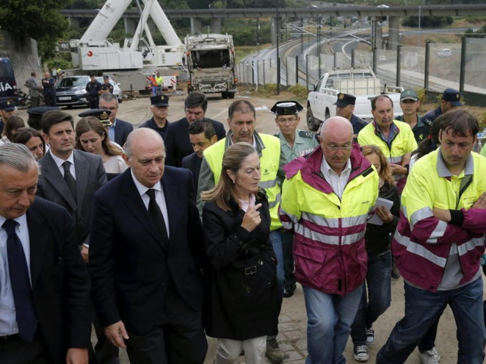Jorge Fernández, este sábado, en el lugar del accidente