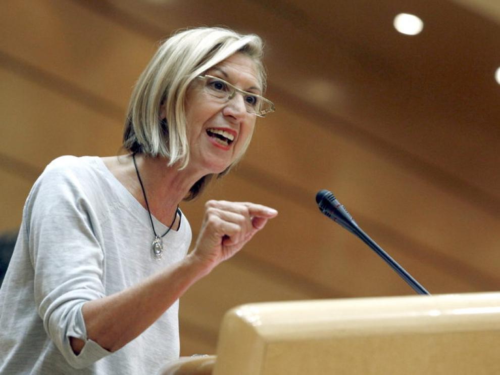 La líder de UPyD, Rosa Díez, la política mejor valorada