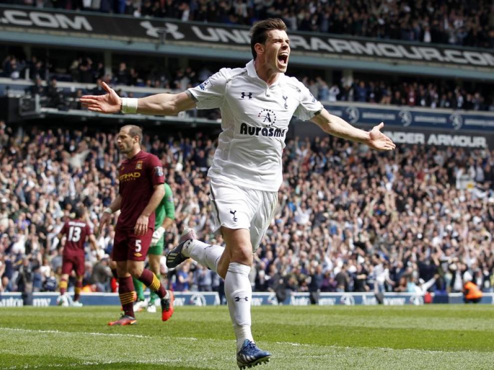 Bale, durante un partido del Tottenham