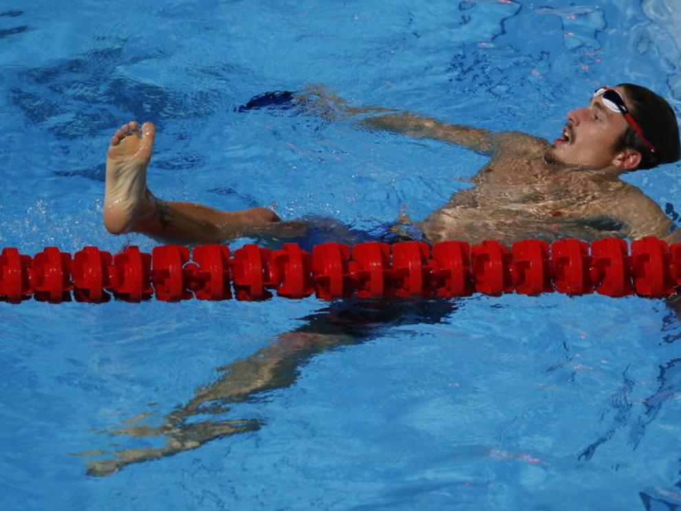 El nadador español Wildeboer tras la carrera