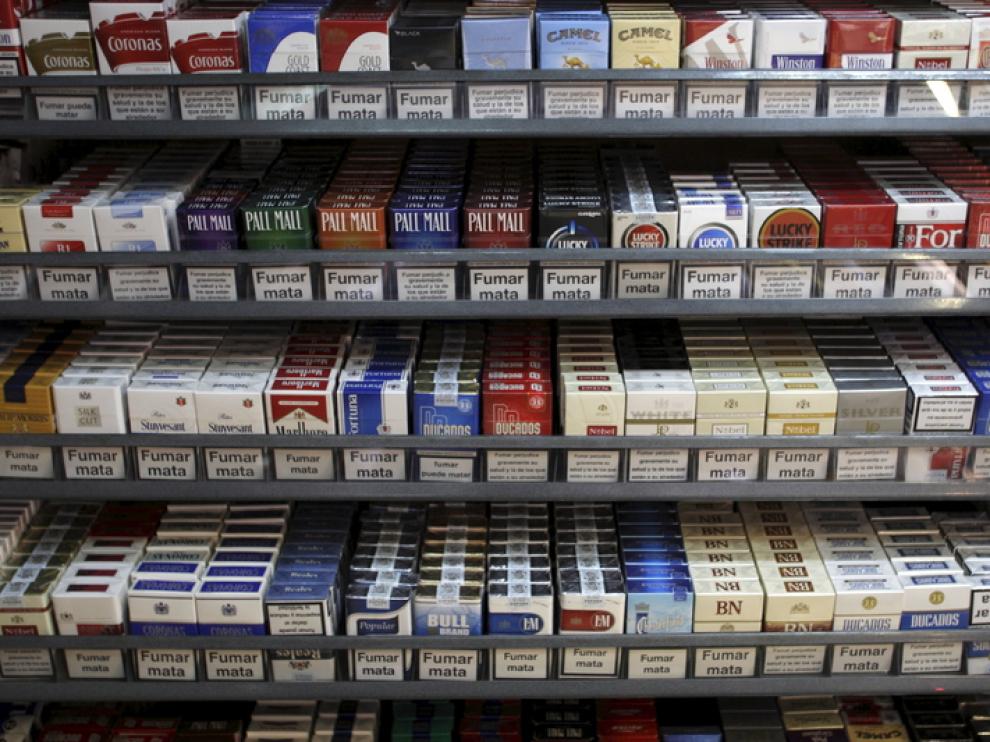 Paquetes de tabaco, en un estanco zaragozano