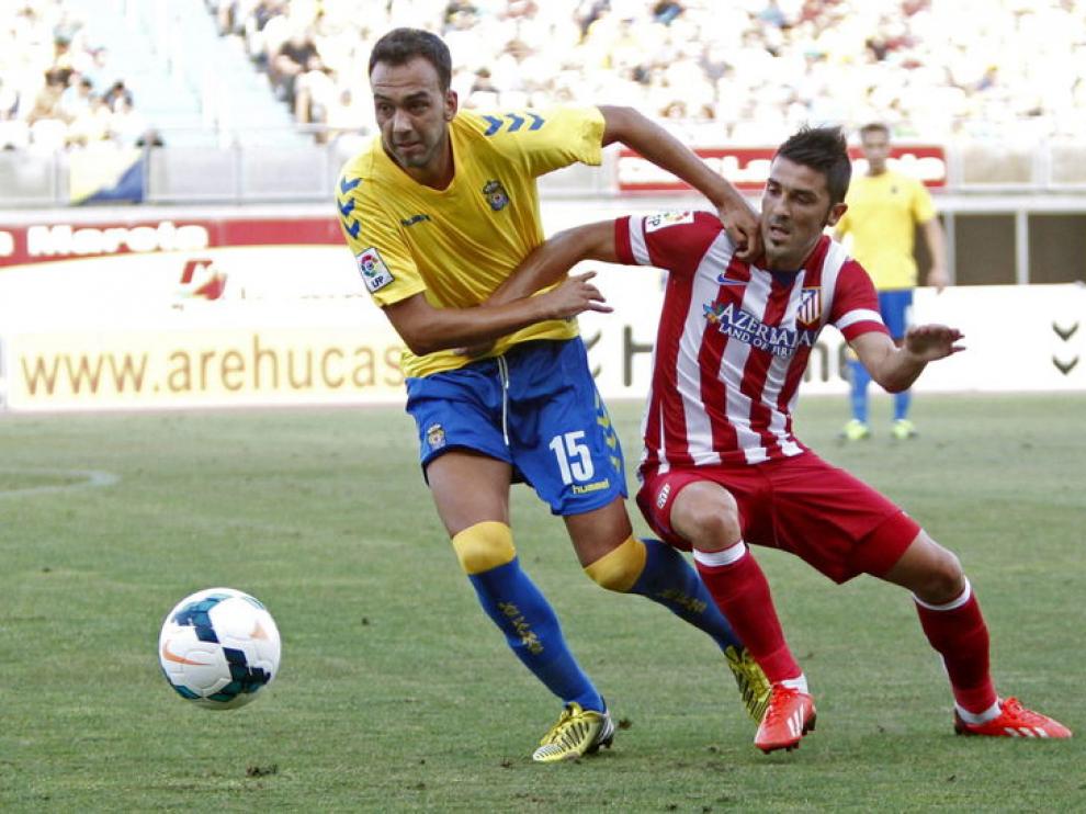 David Villa en el partido ante Las Palmas