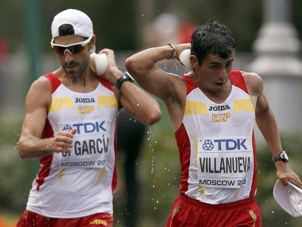 Garcia Bragado, a la izquierda, con Villanueva