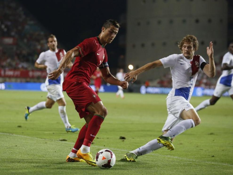 Cristiano Ronaldo durante el partido contra Holanda
