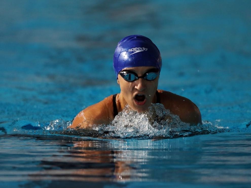 María Delgado en la final de 200 estilos