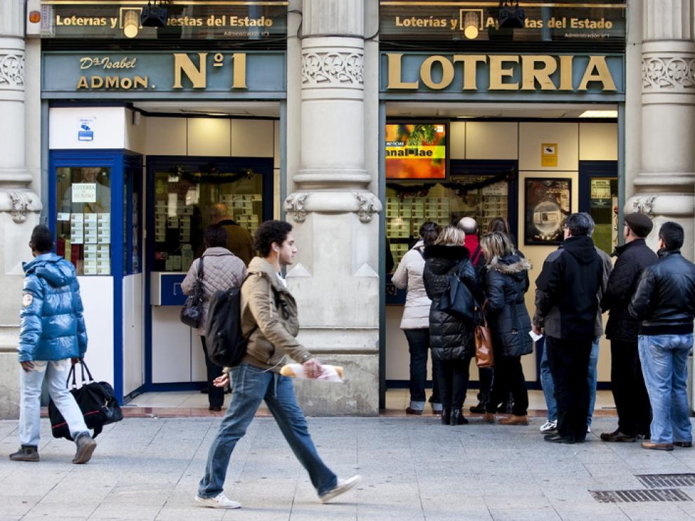Venta de lotería en Zaragoza