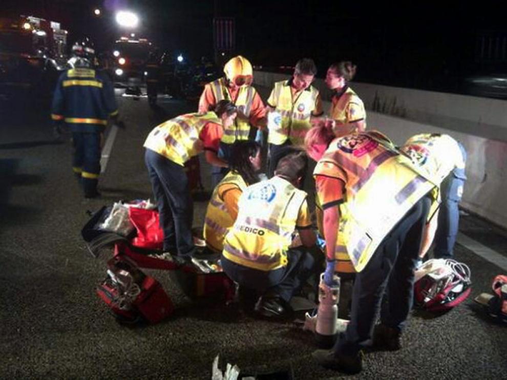 Imagen de un accidente ocurrido el pasado viernes en Madrid.