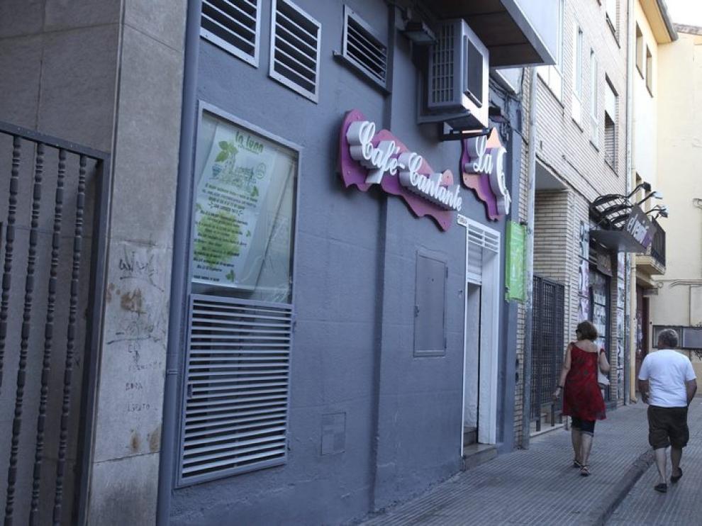 Antiguo bar 'El Tumbao' de Huesca, ahora 'La Luna'.