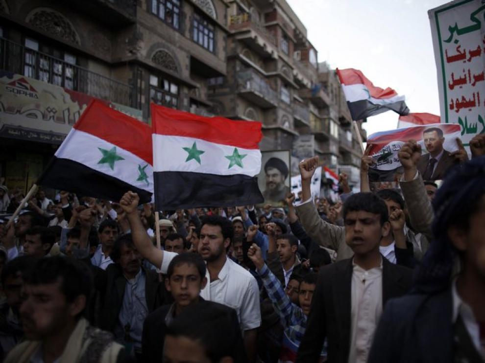 Manifestación en contra de la intervención en Siria