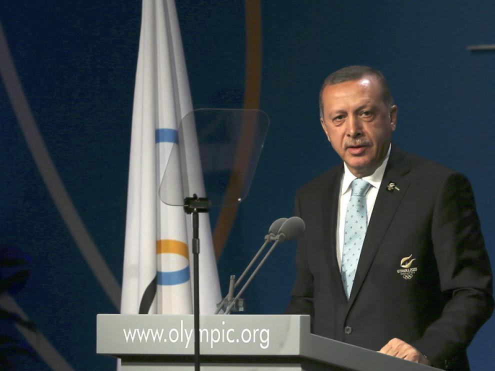 El primer ministro turco en la presentación de Estambul