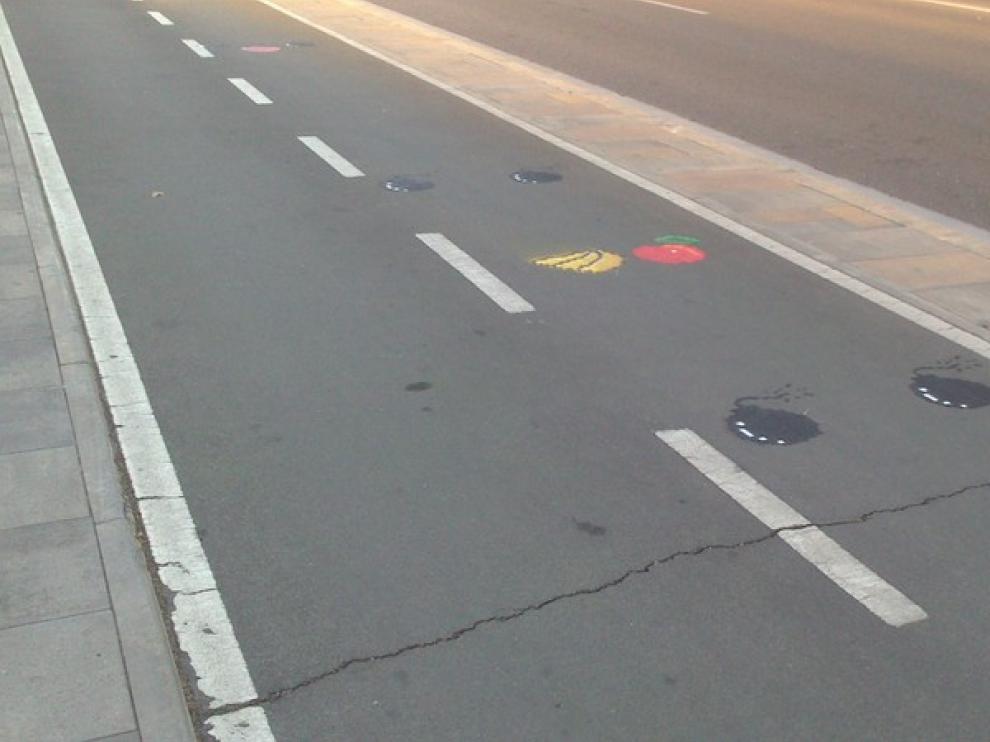 El carril bici de Echegaray, como un videojuego