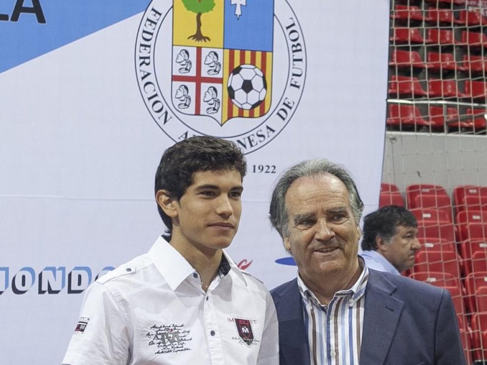 Vallejo, con el presidente de la Federación Aragonesa