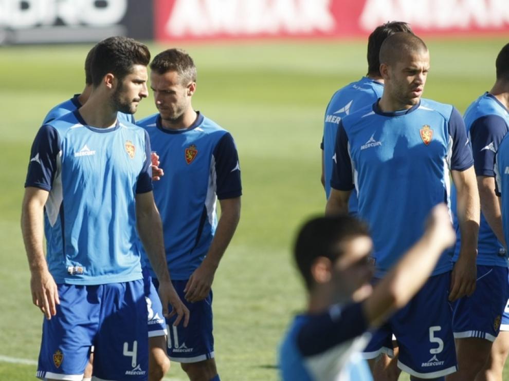 Calentamiento del Real Zaragoza