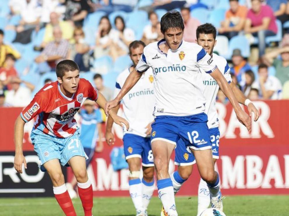 Paglialunga en el partido de ida ante el Lugo