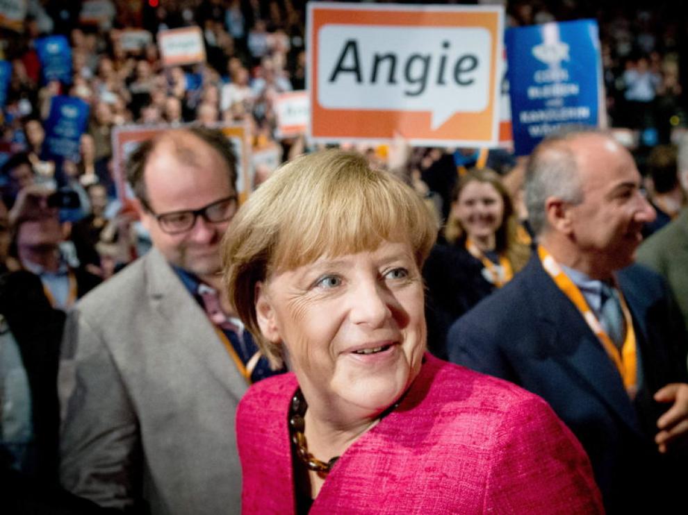 La canciller alemana Angela Merkel, este sábado