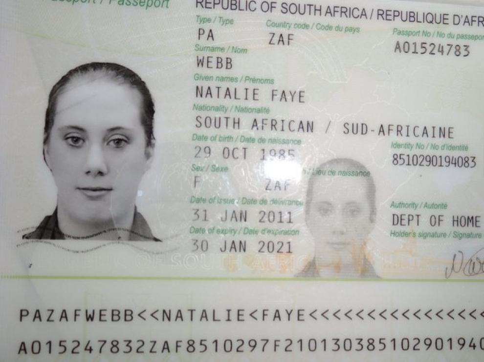 Pasaporte de 'la 'viuda blanca'