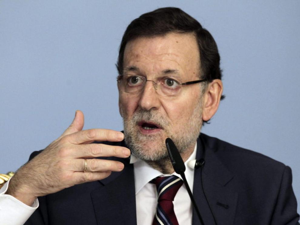 Mariano Rajoy, este lunes en su visita a Kazajistán.