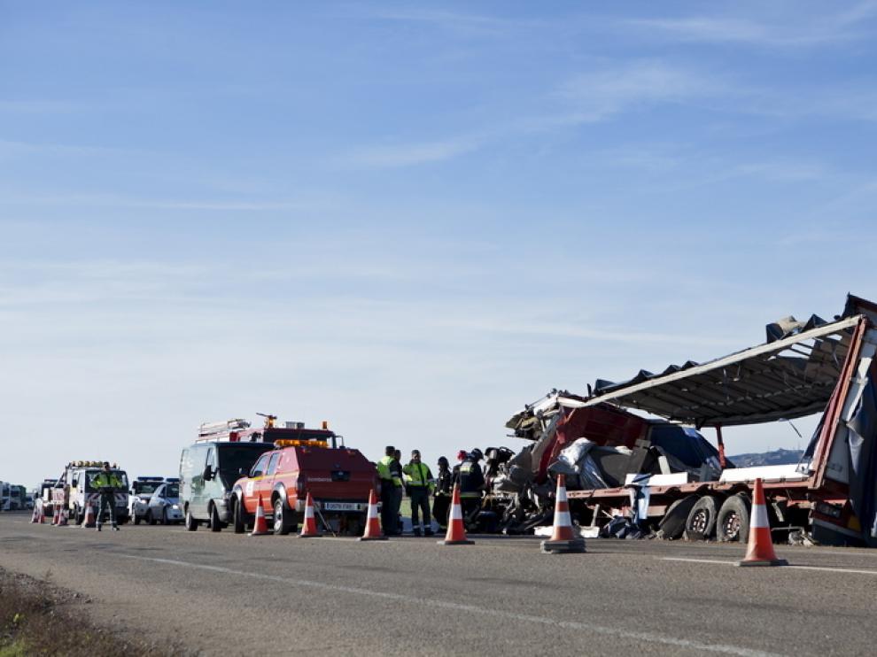Accidente en la N-II, en Bujaraloz