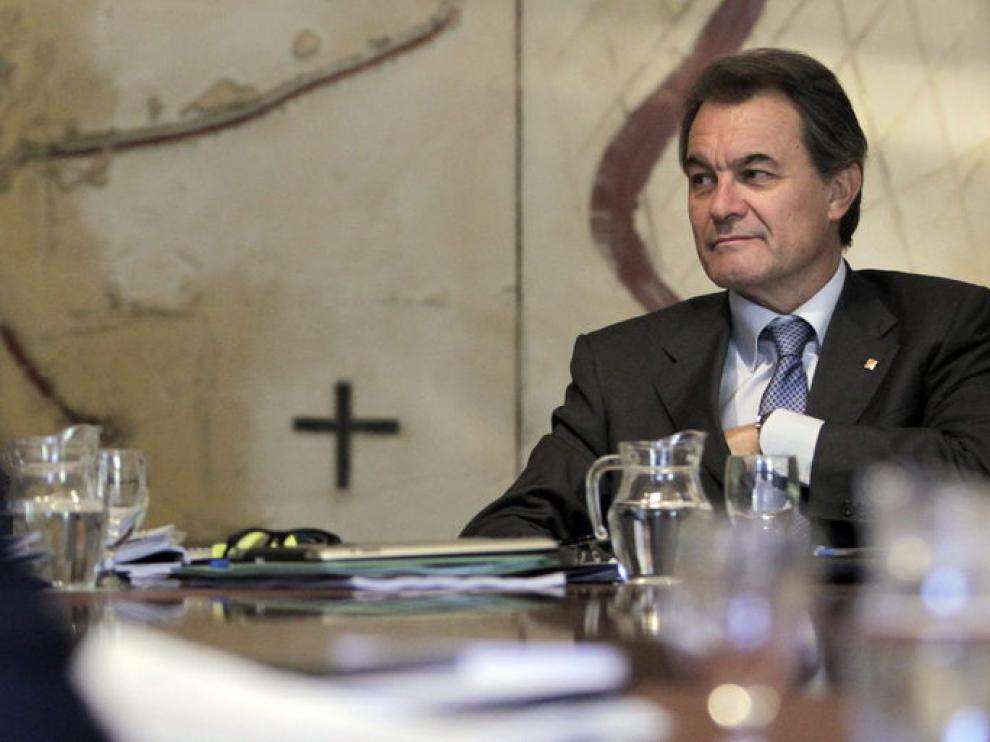Artur Mas durante la presentación