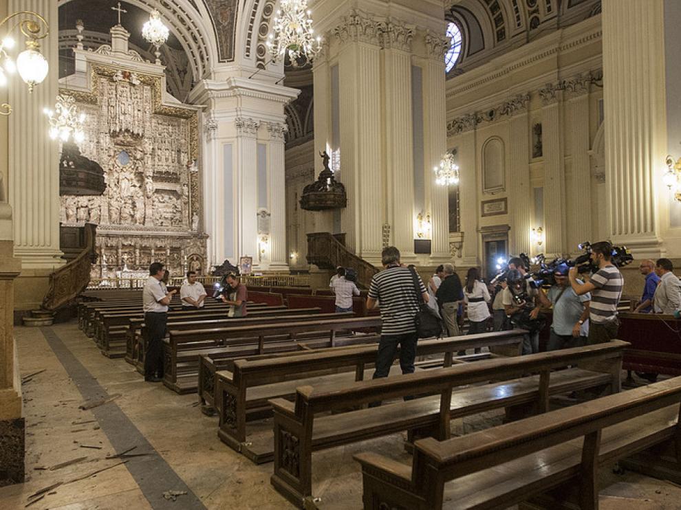Explosión en la basílica del Pilar