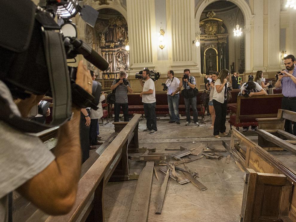 Explosión en la basílica del Pilar