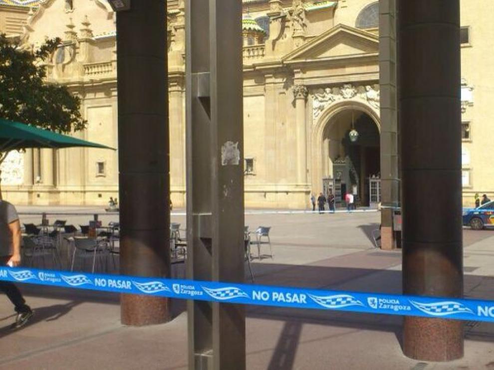 Desalojada la basílica del Pilar por la explosión de un artefacto