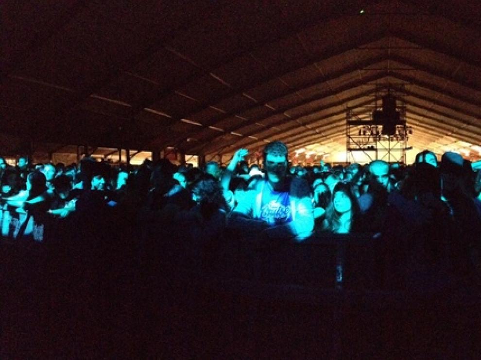 Ambiente en el parking norte de la Expo