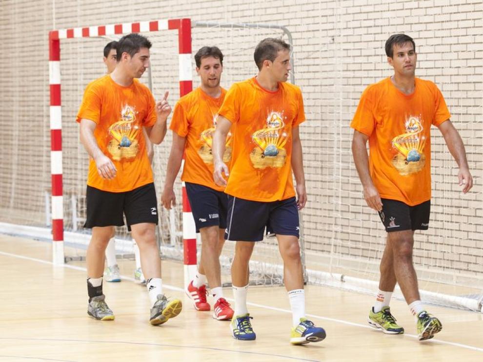 Entrenamiento de pretemporada del BM Aragón