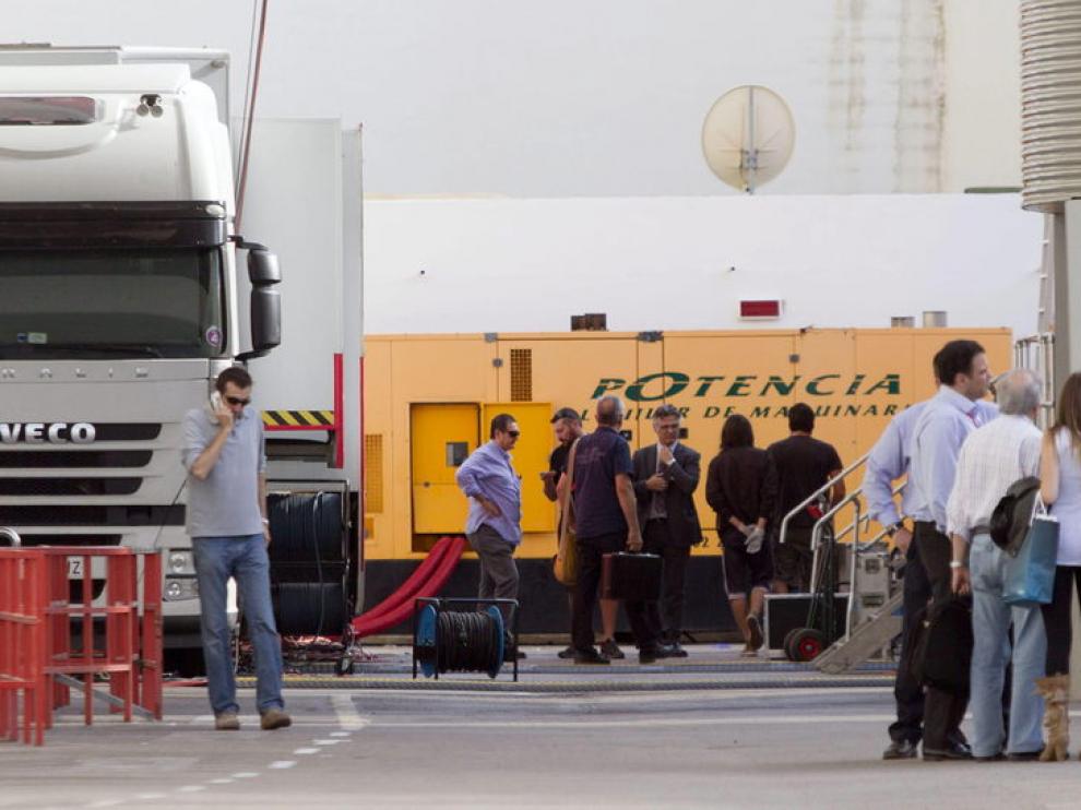 Aparcamiento de Son Moix en el que se ha producido la explosión