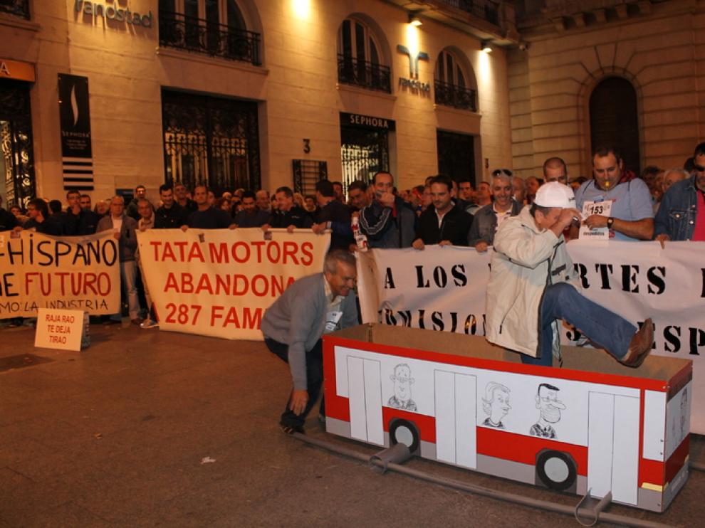 Nueva manifestación de los trabajadores de bus
