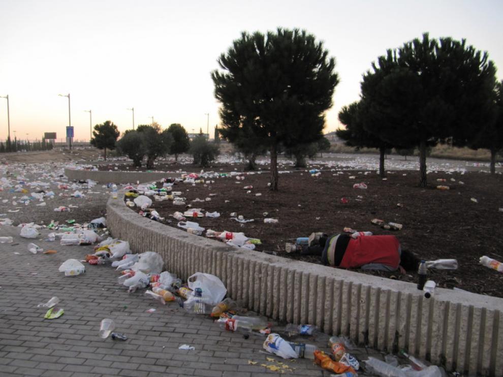 Entorno del parking norte, este jueves por la mañana