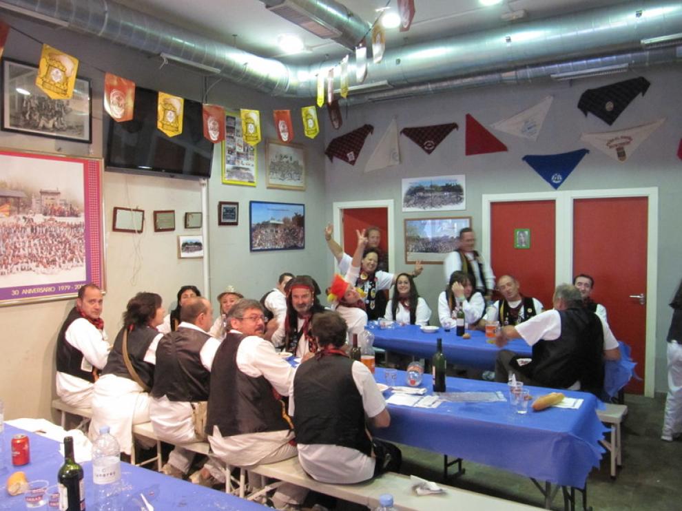 Almuerzo en la peña La Forca