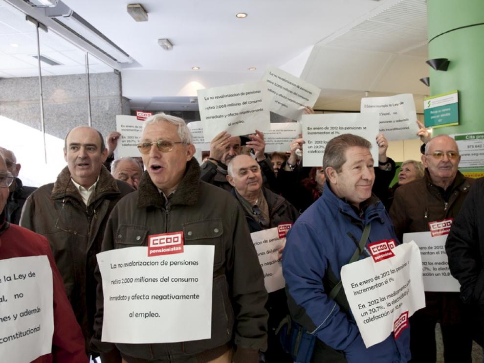 Protesta por la no revalorización de las pensiones