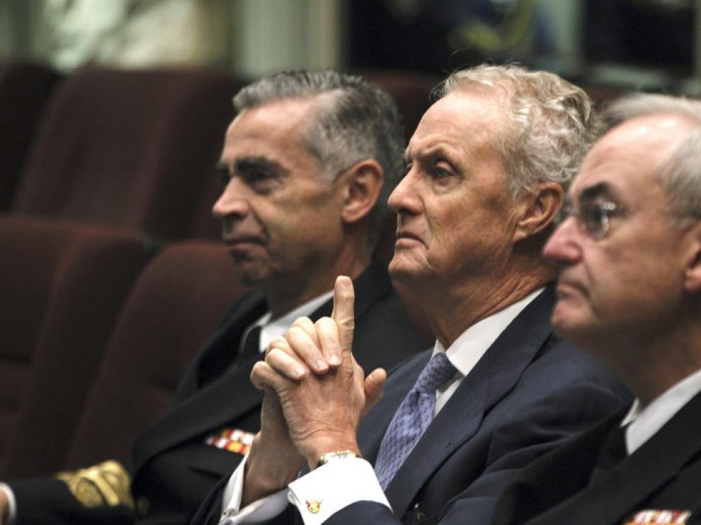 Morenés durante la videoconferencia que ha mantenido con las misiones en el exterior