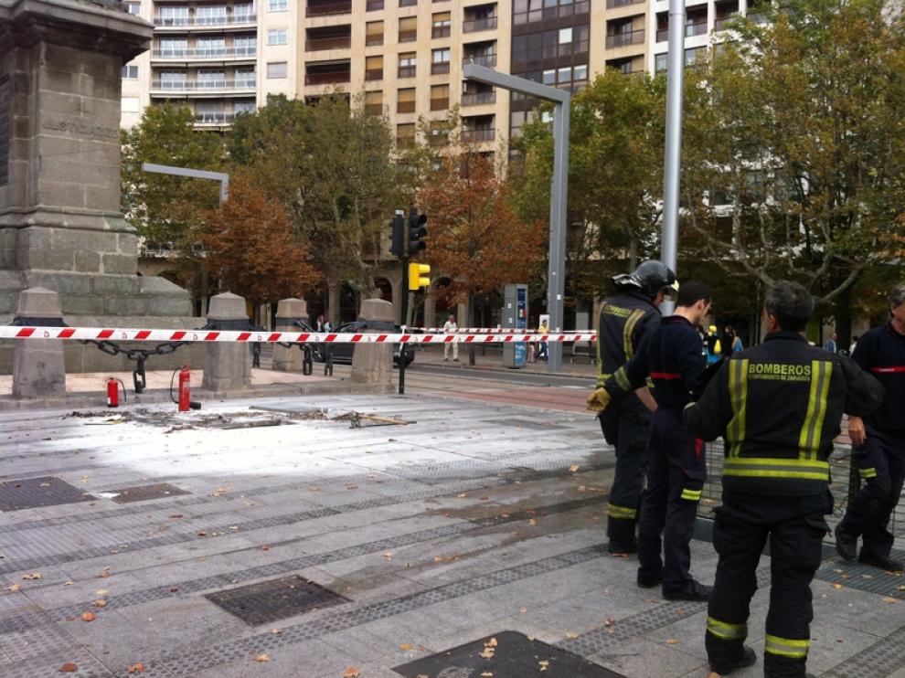 Incendio en la plaza Aragón