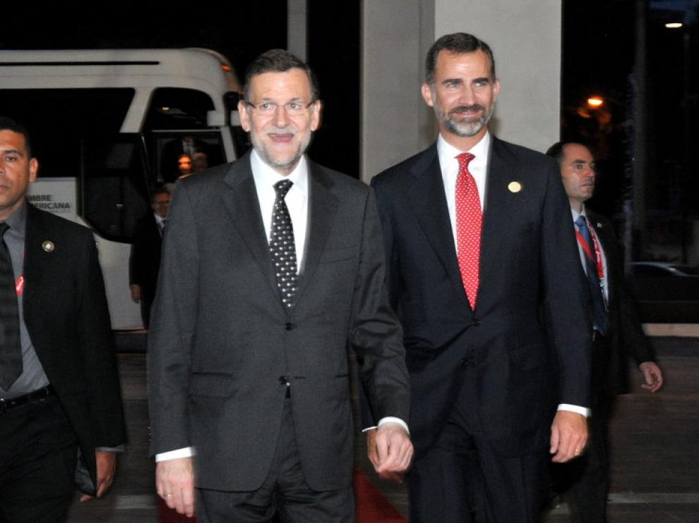 El presidente del Gobierno español y el Príncipe Felipe llegan a la inauguración de la Cumbre Iberoamericana