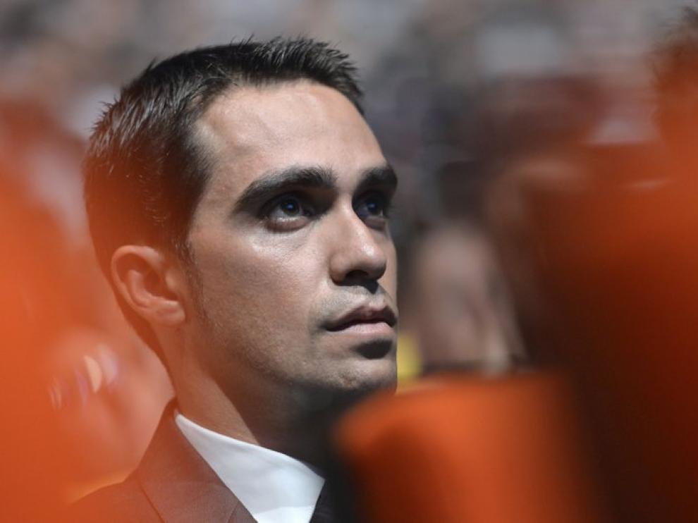 Alberto Contador, en la presentación