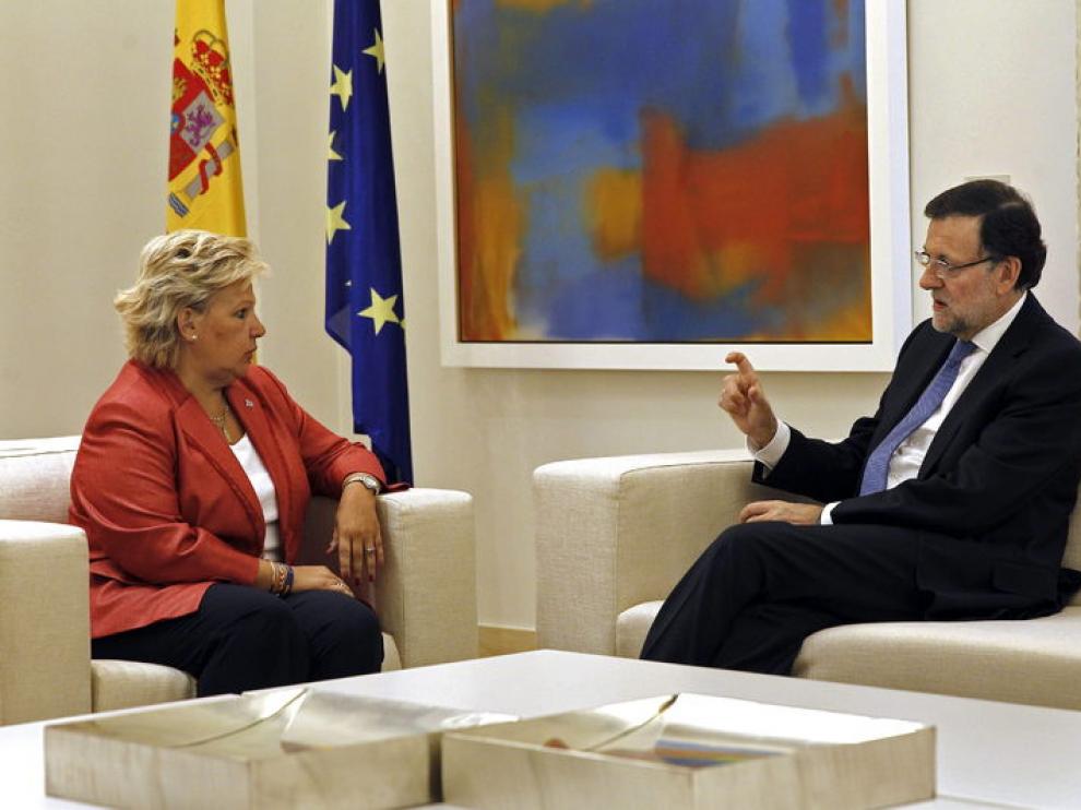 Reunión de Ángeles Pedraza y Mariano Rajoy
