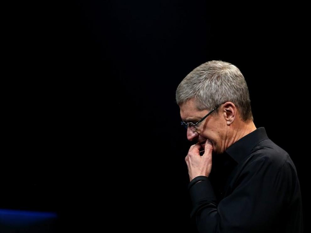 Tim Cook durante la presentación