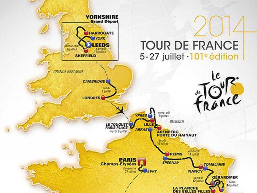 Foto del recorrido del Tour 2014