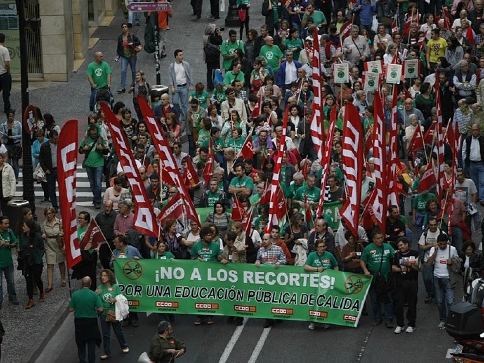 Manifestación contra la LOMCE