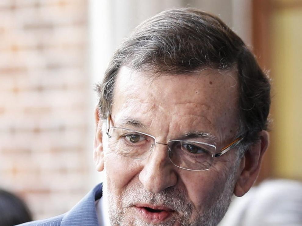 El presidente del Gobierno español, Mariano Rajoy, a su llegada a la reunión de los líderes del Partido Popular Europeo