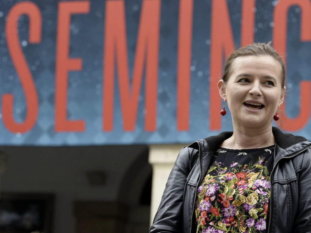 La actriz Jowita Budnik ha presentado, dentro de la sección oficial de la 58 edición de Seminci, la película polaca 'Papuska'