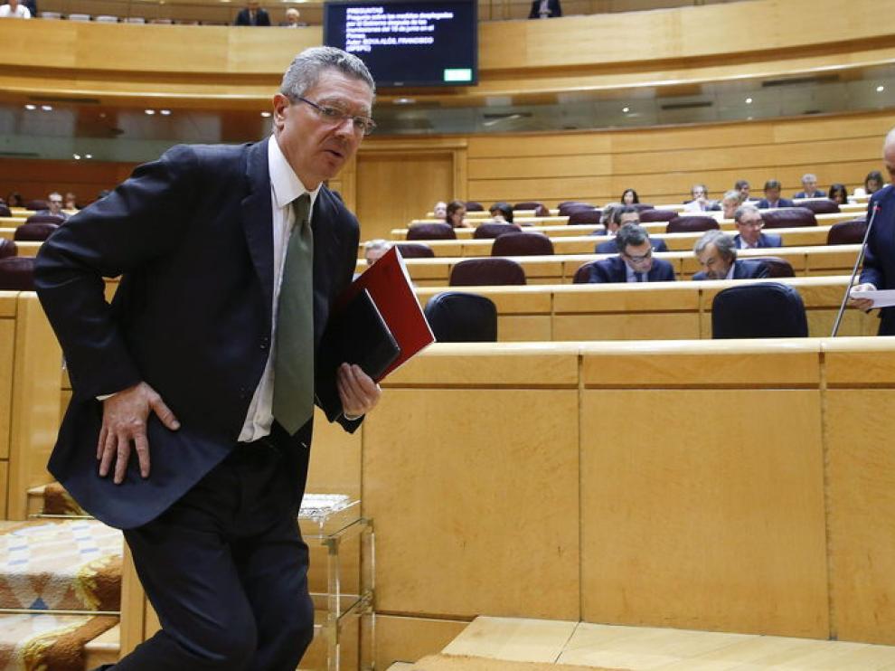 Gallardón, la semana pasada en el Senado