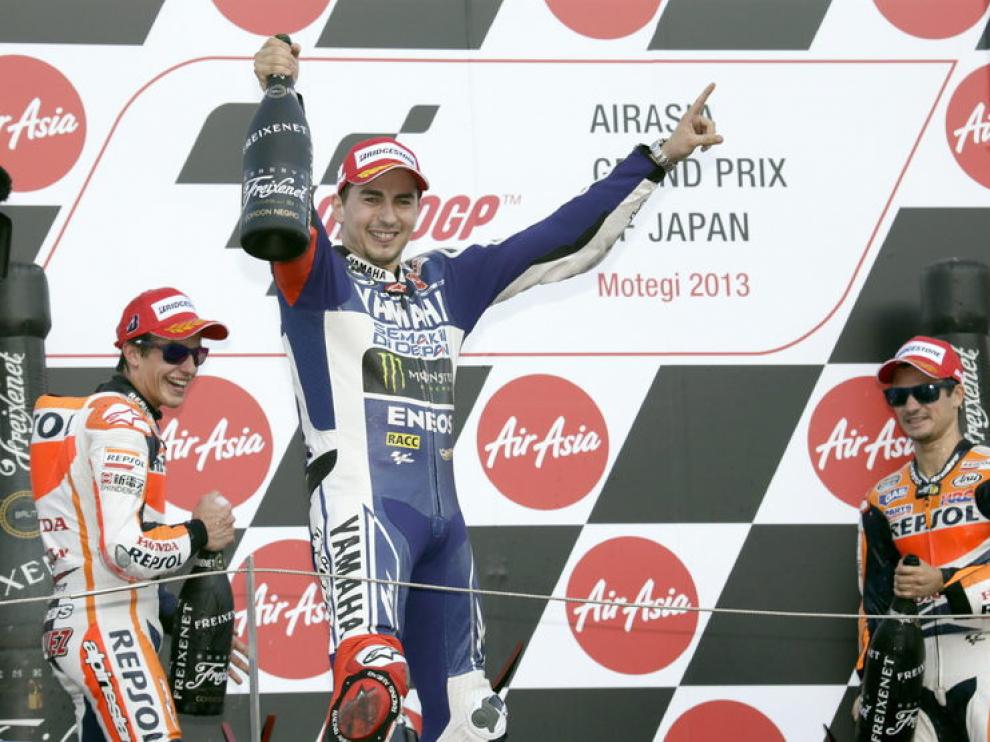 Lorenzo celebra su victoria