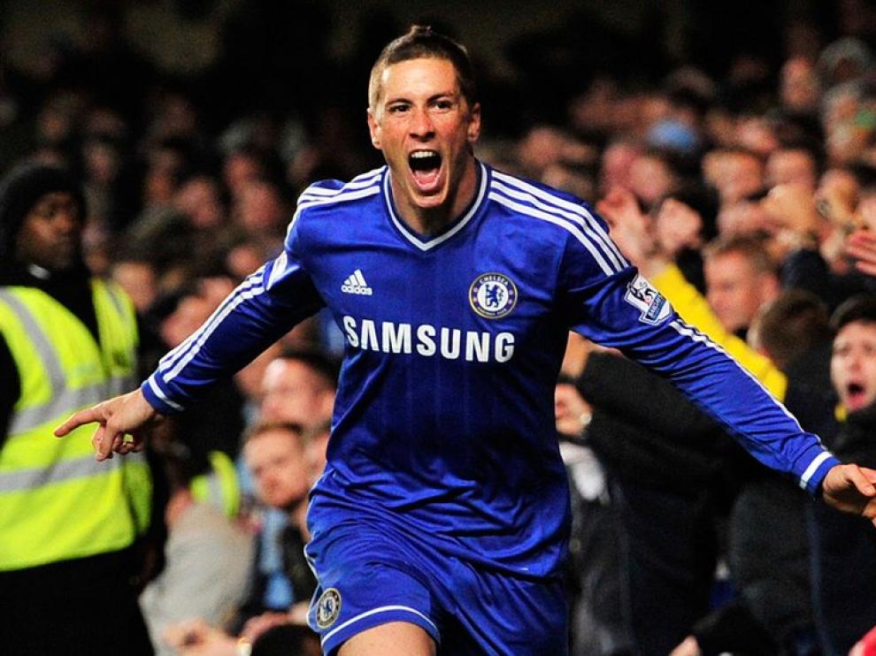 Fernando Torres celebra el segundo gol del Chelsea