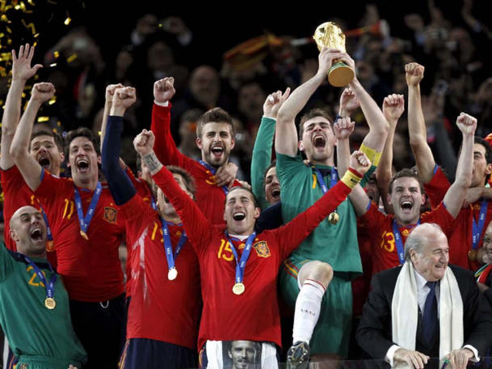 La selección española, campeona del mundo en Sudáfrica