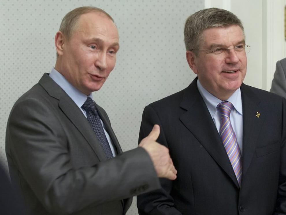 El presidente ruso y el del Comité Olímpico
