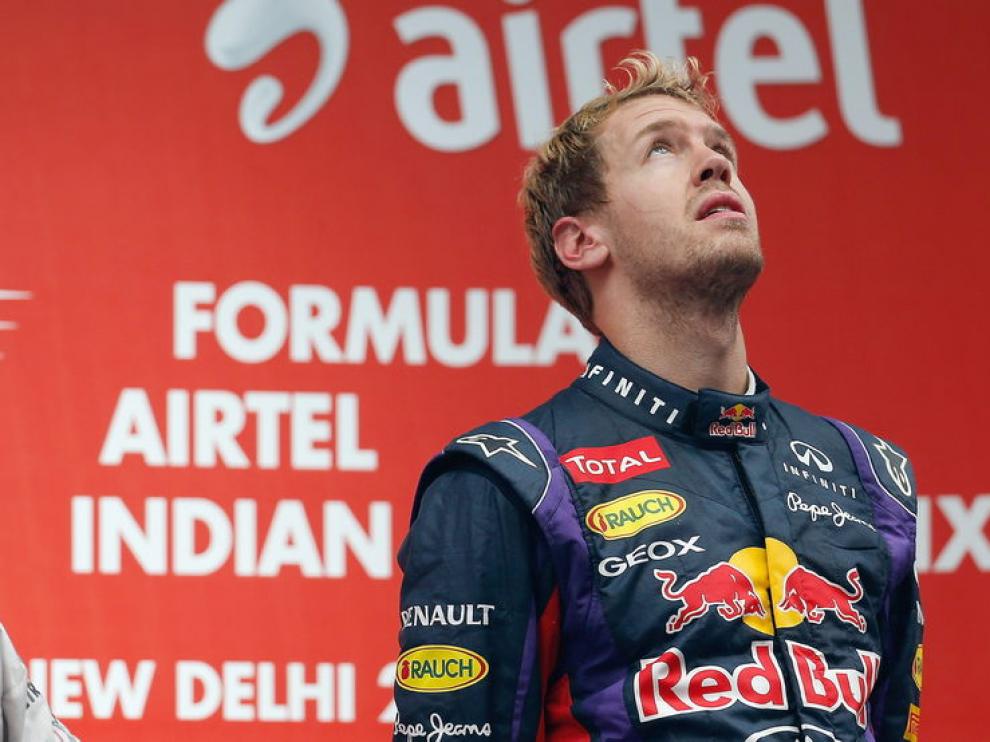Vettel, en el podio de Nueva Delhi