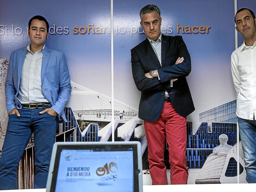 Alfonso Bueno, José Ramón Arévalo y David Navas, los socios de o10 Media